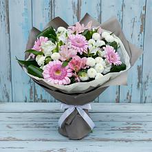 Букет цветов из:  Герберы, Альстромерии и Хризантемы в Короче