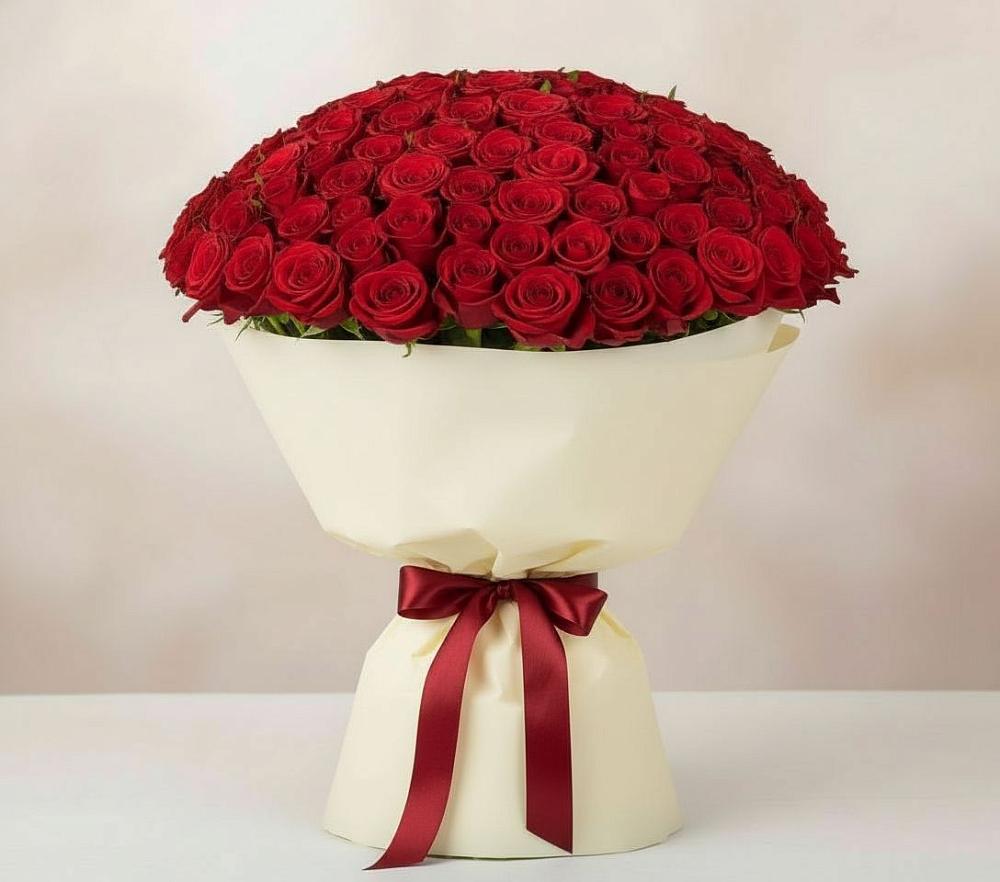 Букет 101 Красная роза Милано в Короче