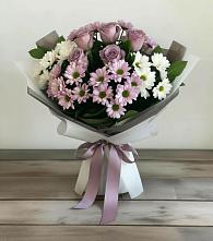 Букет цветов из:  Хризантемы и Розы в Короче