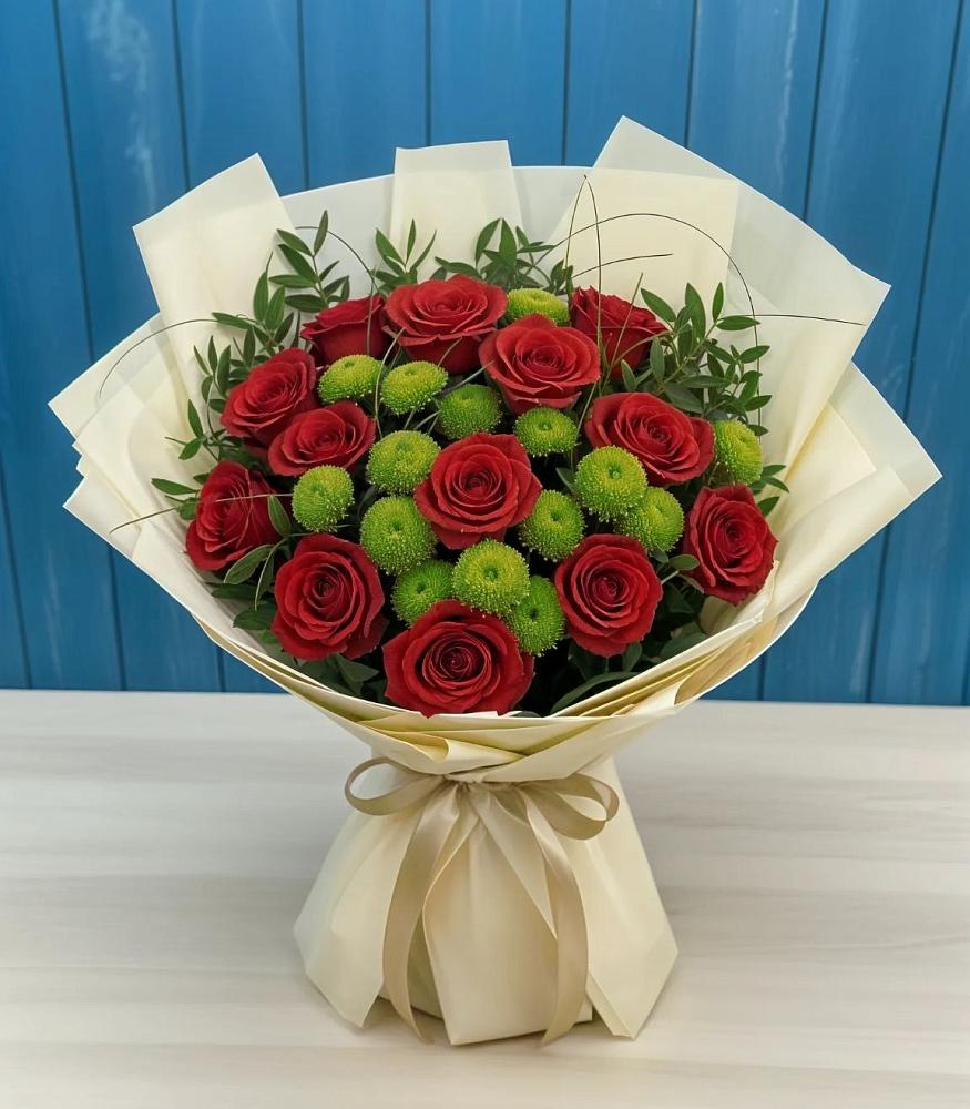 Букет цветов из: Розы и Хризантемы в Короче