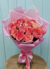Букет 15 Розовых роз Равель в Короче